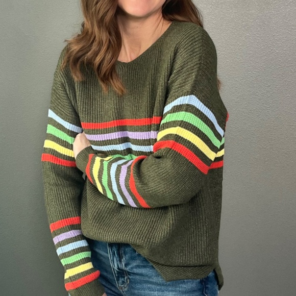 Rainbow stripe sweater - Picture 2 of 3